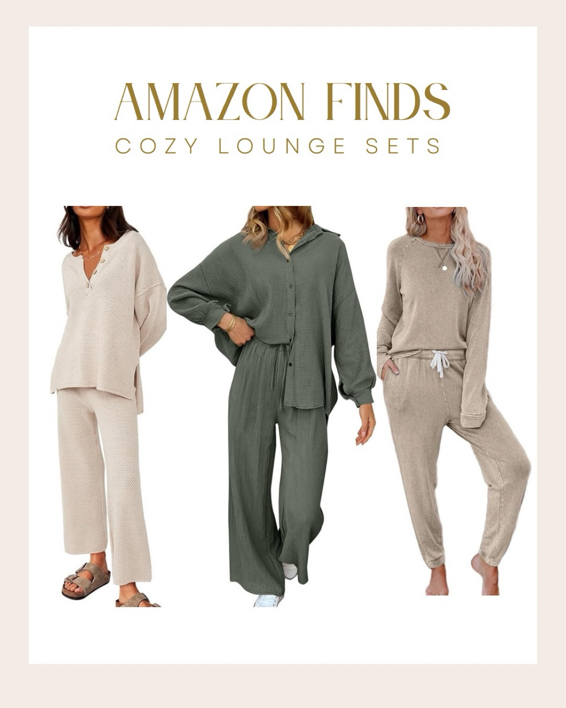 Cozy Amazon lounge sets!!!

Lounge set, cozy set, two piece set, pjs, home wear, amazing clothes 

#LTKHome #LTKStyleTip #LTKOver40