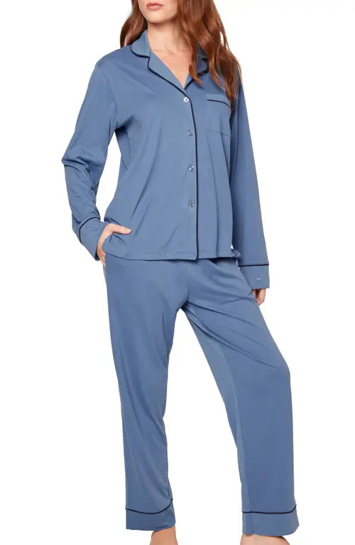 Petite Plume Mystique Blue Peruvian Cotton Pajamas at Nordstrom, Size Medium | Nordstrom