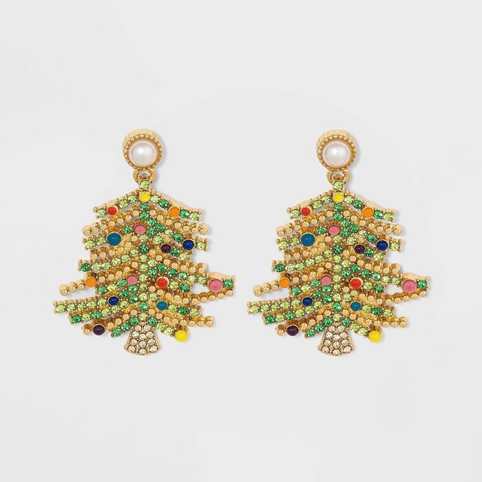 SUGARFIX by BaubleBar Holiday Tree Drop Earrings - Green | Target