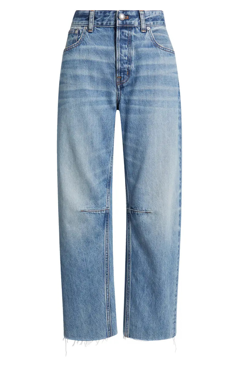 The Darted Barrel Leg Jeans: Raw Hem Edition | Nordstrom