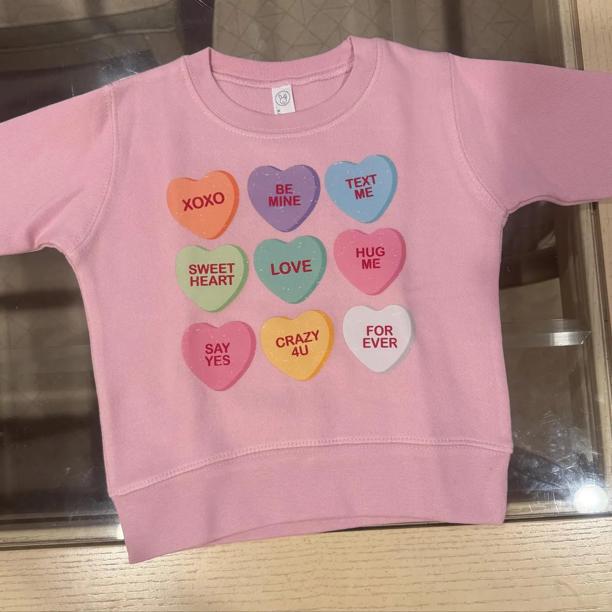 Candy Hearts Valentines Shirt, Toddler Girl Valentines Sweatshirt, Kids Valentines Day Tshirt, Li... | Etsy (US)