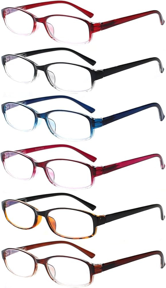 COJWIS 6 Pack Reading Glasses, Blue Light Filter Glasses for Men and Women, Spring Hinge, Reading... | Amazon (DE)