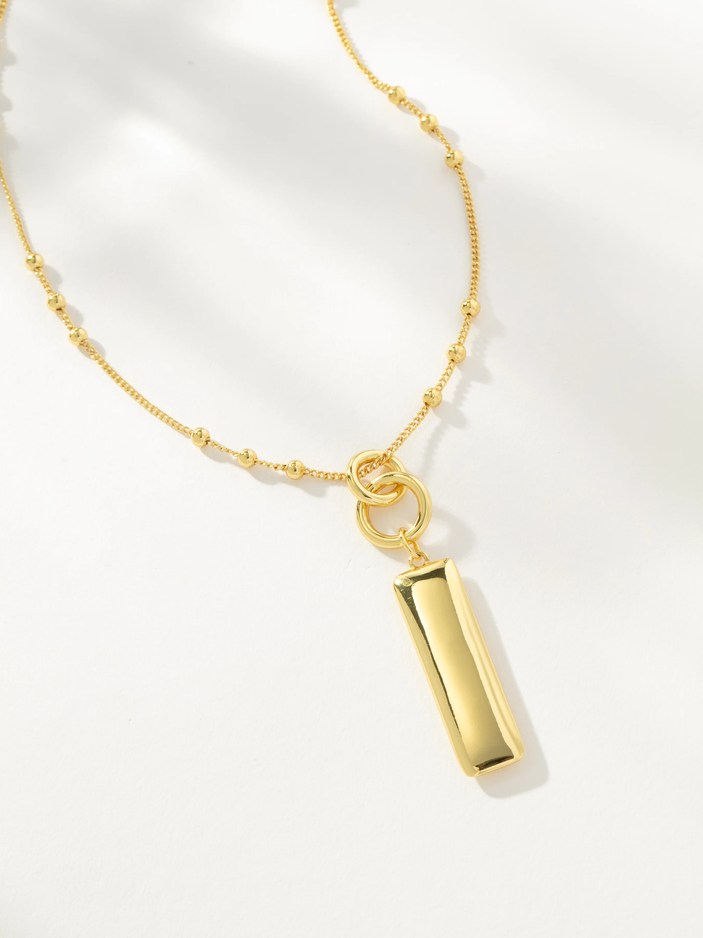 Anchor Chain and Bar Pendant Necklace in Gold | Uncommon James | Uncommon James