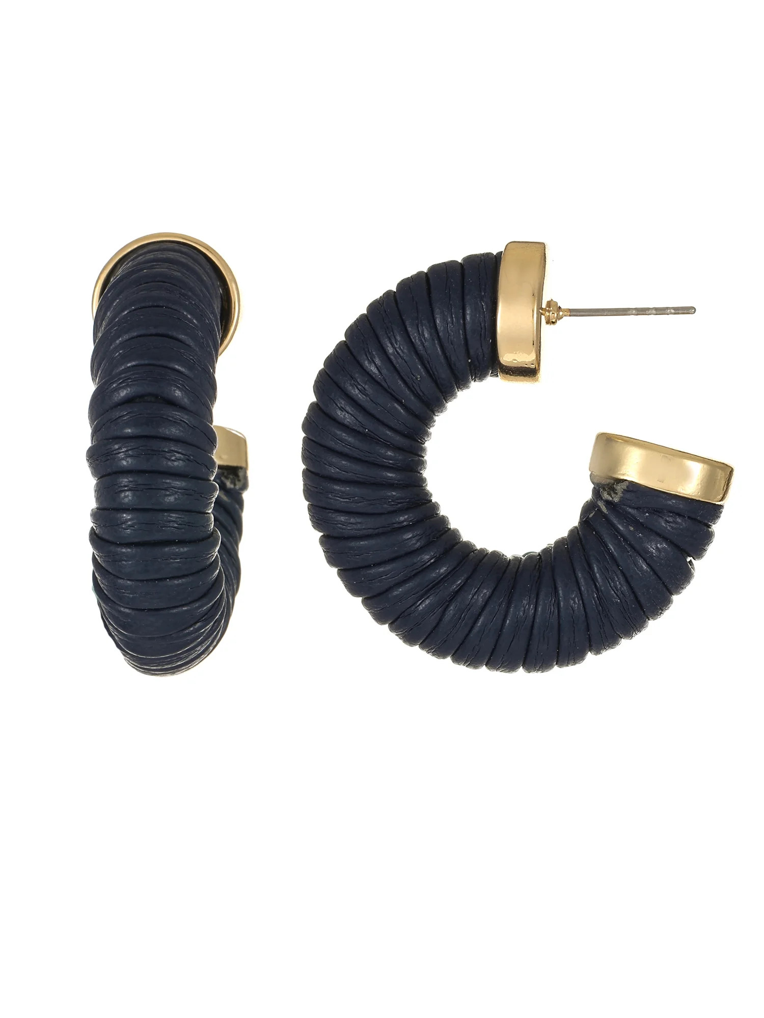 Time and Tru Goldtone and Blue Hoop Earring, 1 Pair | Walmart (US)