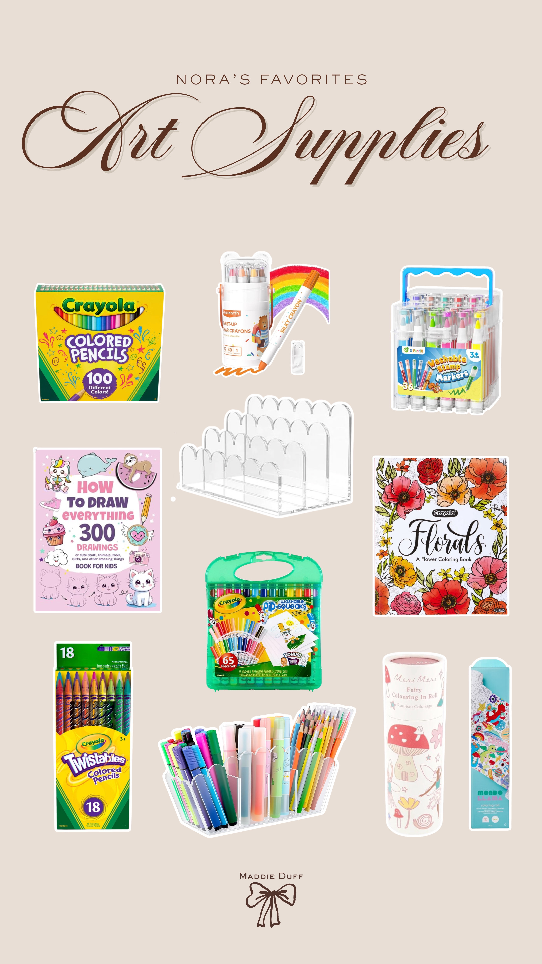 Nora's art supplies!

toddler activities, kids play essentials, kids drawing favorites, art favorites for kids, art supplies for kids 

 #LTKKids