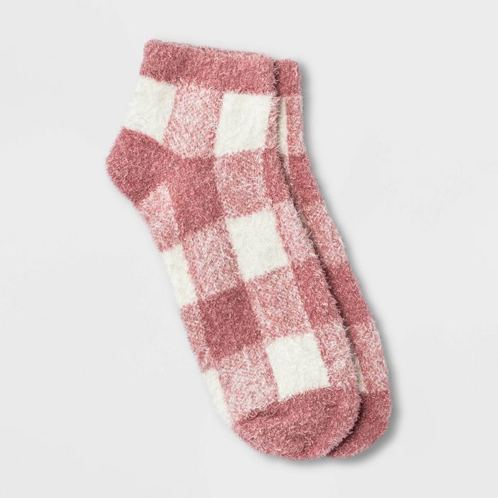 Women's Buffalo Plaid Cozy Low Cut Socks - A New Day™ 4-10 | Target
