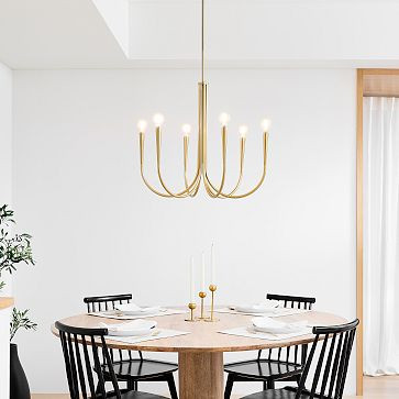 Swoop Arm Chandelier (25"–30") | West Elm | West Elm (US)