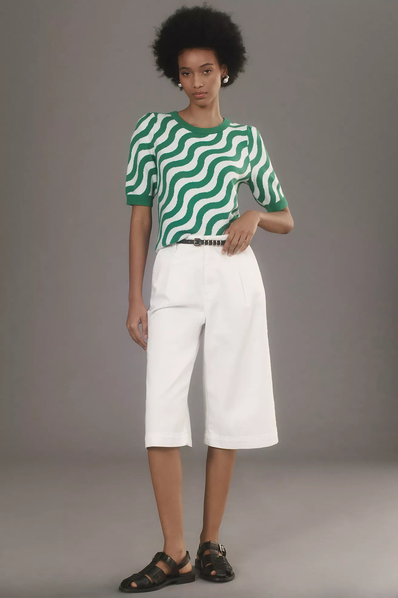 Harmon Jacquard Sweater Tee by Maeve | Anthropologie (US)