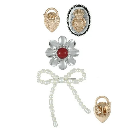 No Boundaries Holiday Gifting Bow Brooch Set | Walmart (US)