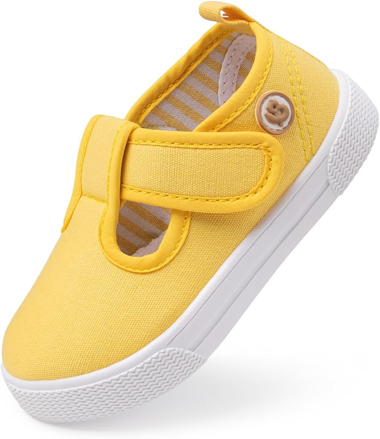 Sonsage Toddler Boys Girls Canvas Sneakers Soft Sole T-Strap Shoes Lightweight Comfy Classical Fl... | Amazon (US)