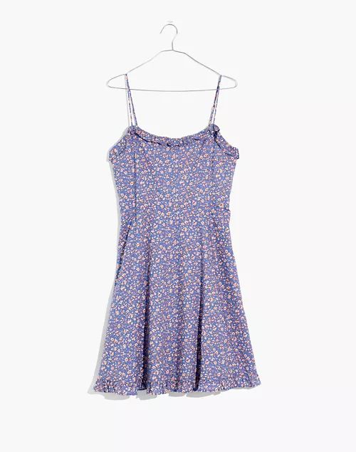 Cami Ruffle-Hem Mini Dress in Summer Vines | Madewell