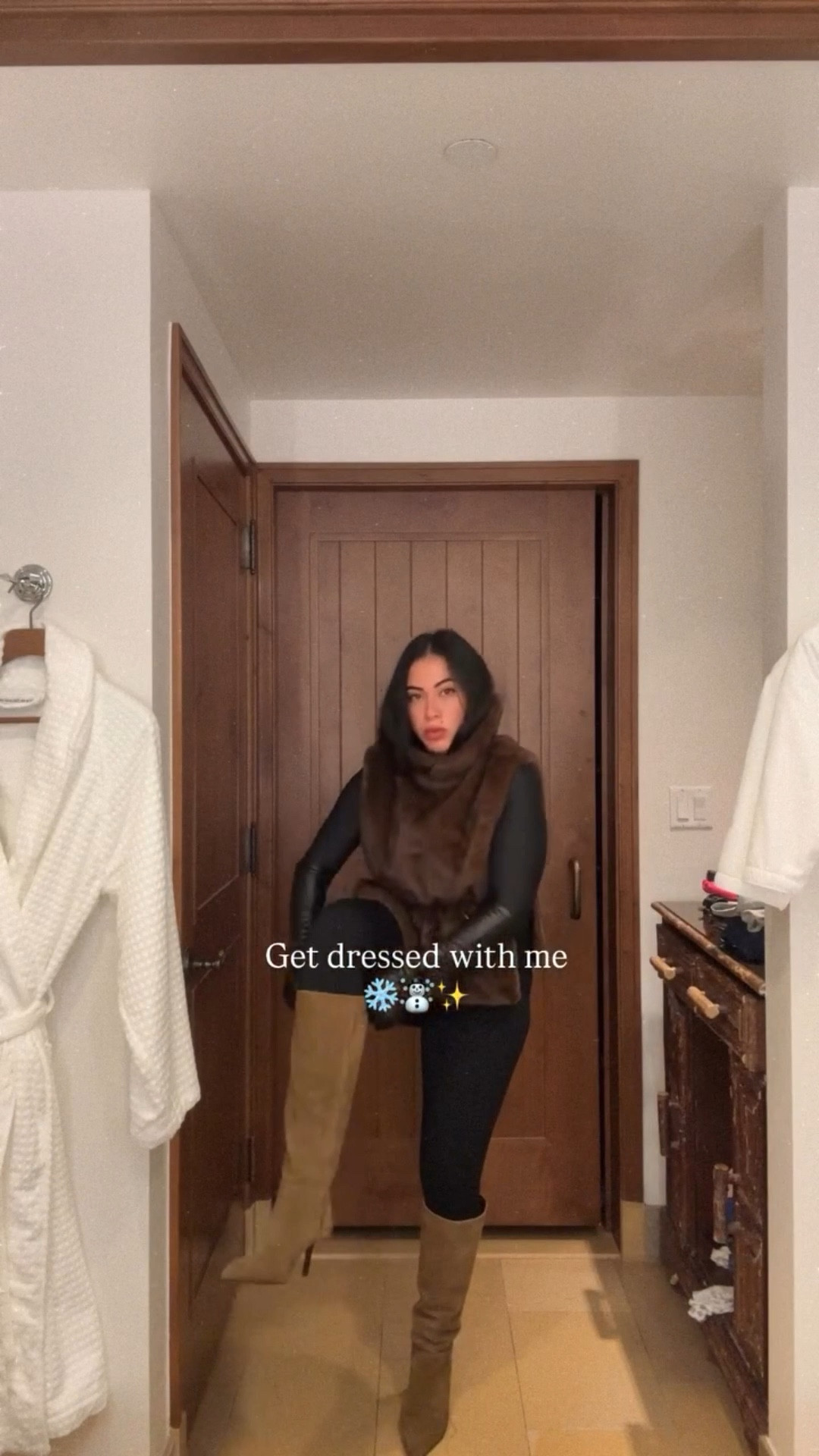 Get dressed with me 
❄️☃️✨styling my new faux fur vest 

#LTKgrwm #LTKootd #LTKHoliday