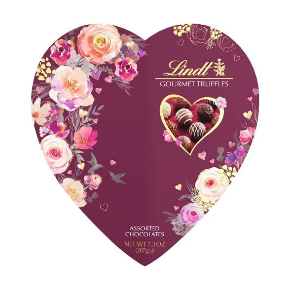 Lindt Valentine's Gourmet Truffles Assorted Chocolates Heart - 7.3oz | Target