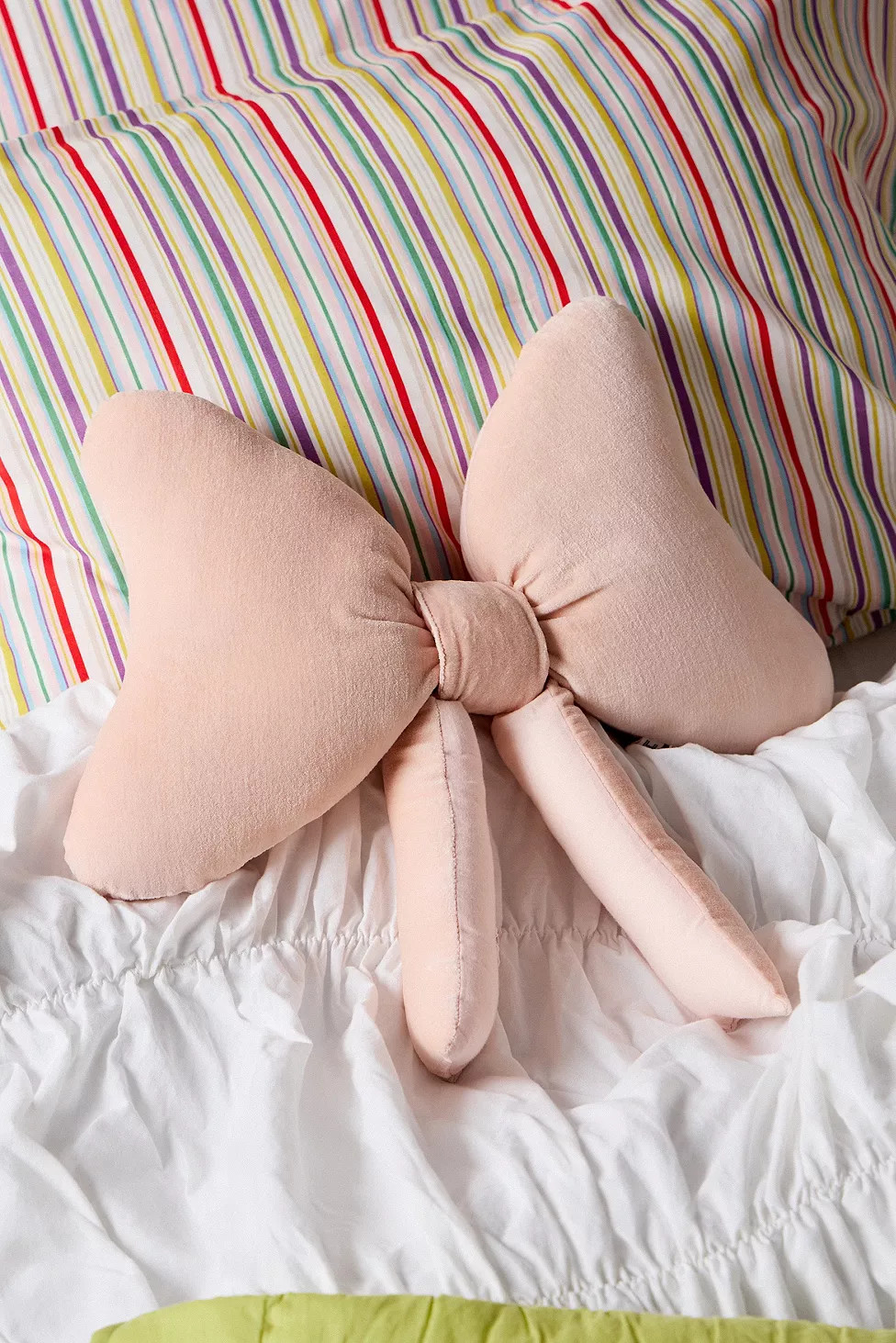 Mini Bow Velvet Cushion | Urban Outfitters UK