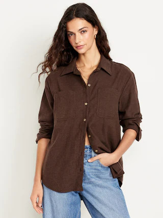 Button-Down Boyfriend Shirt | Old Navy (CA)