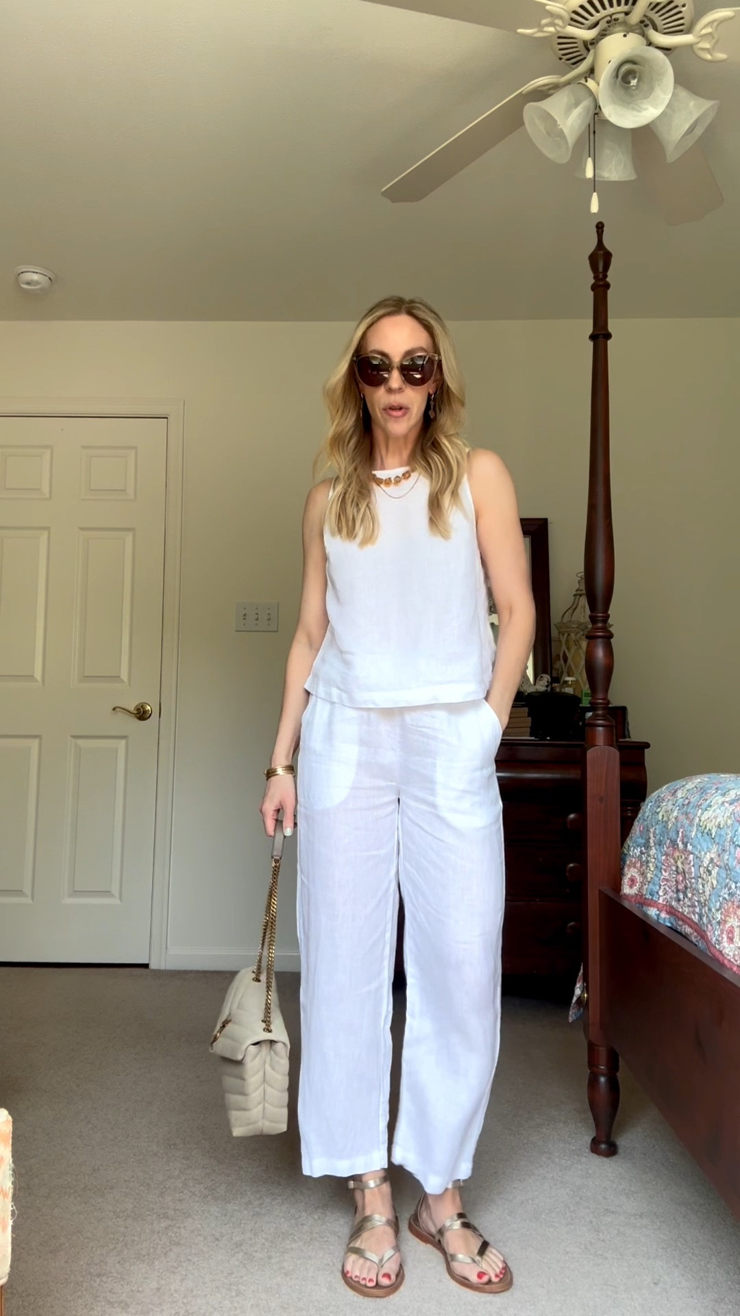 All white summer look, white linen matching set @Quince, European summer vacation, beaded necklace, beach vacation

#LTKootd #LTKTravel #LTKgrwm