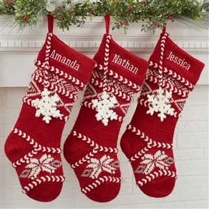 Fair Isle Personalized Christmas Knit Stocking | Personalization Mall
