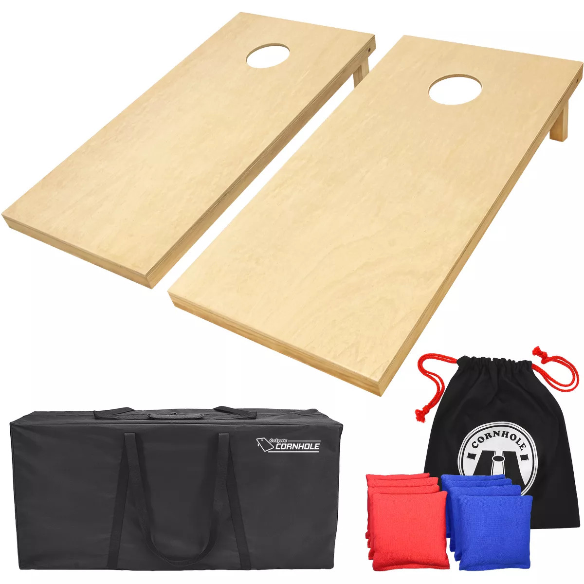 GoSports Natural Wood Cornhole Toss Game Set | Target
