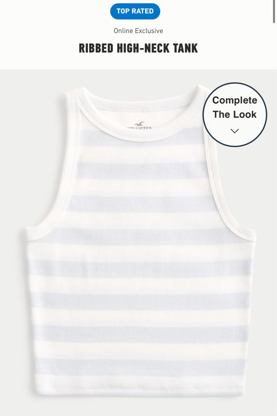 White and baby blue high neck tank top 

#LTKSeasonal #LTKSpringSale #LTKfindsunder50