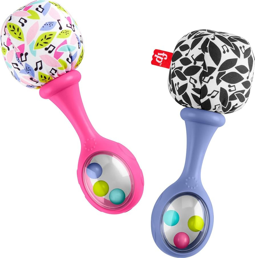 Fisher-Price Newborn Toys Rattle ‘n Rock Maracas, 2 Soft Musical Instruments for Developmental ... | Amazon (US)