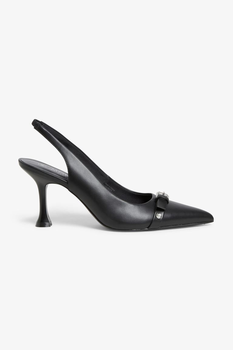Pointy slingback heels with buckle | H&M (UK, MY, IN, SG, PH, TW, HK)