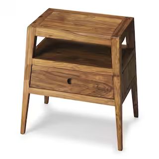 Stockholm Modern 1-Drawer Light Brown Nightstand 21.5 in. H x 17.0 in. W x 11.0 in. D | The Home Depot