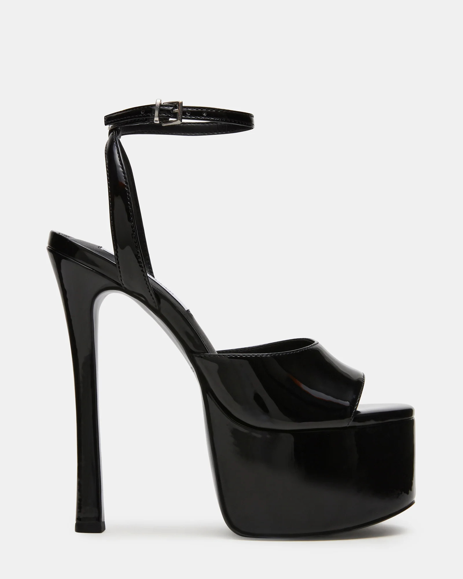 OLYSSIA Black Platform Stiletto Ankle Strap Women's Heel | Steve Madden (US)