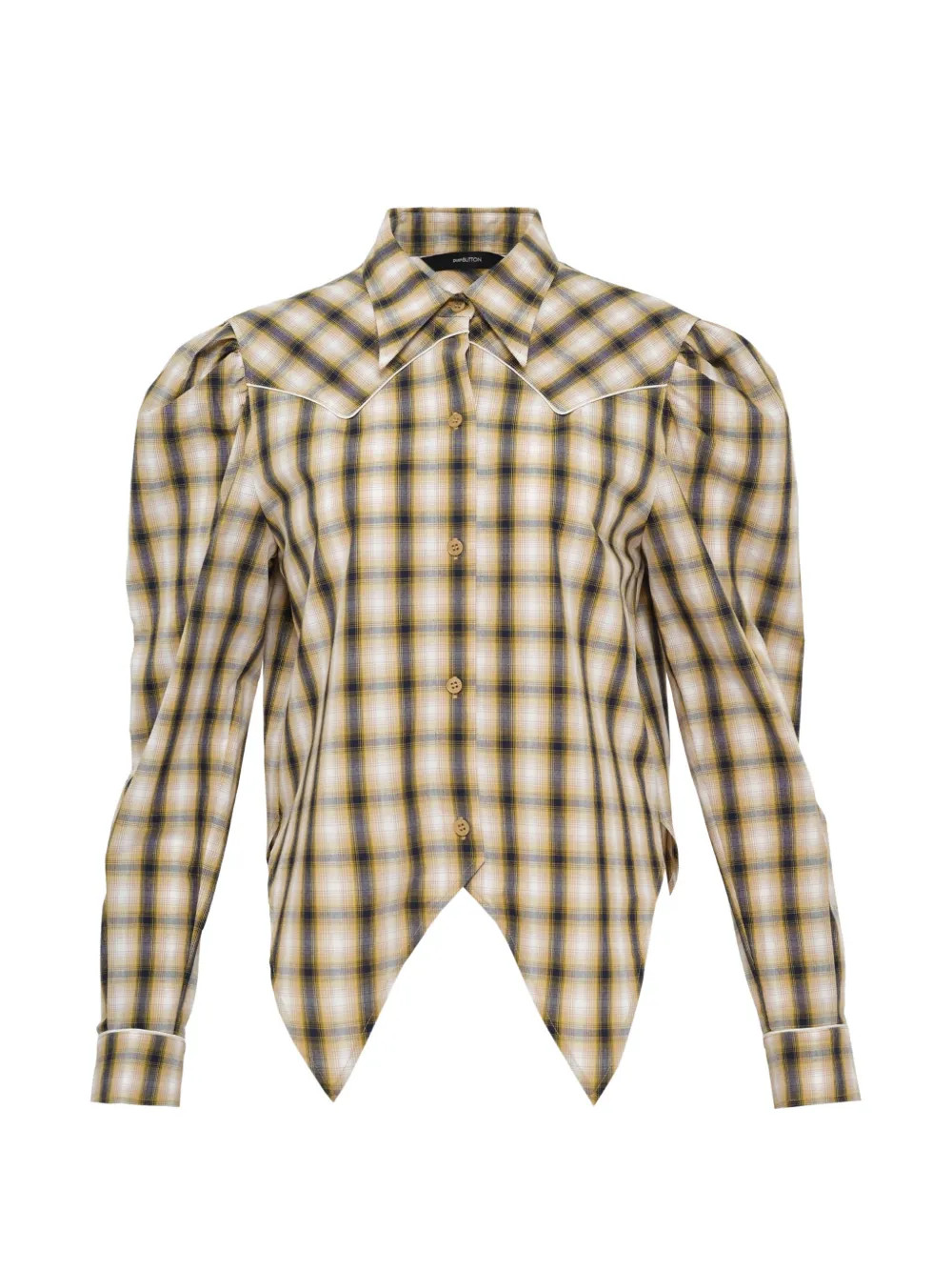 pushBUTTON Plaid Shirt | Yellow | FARFETCH UK | Farfetch Global