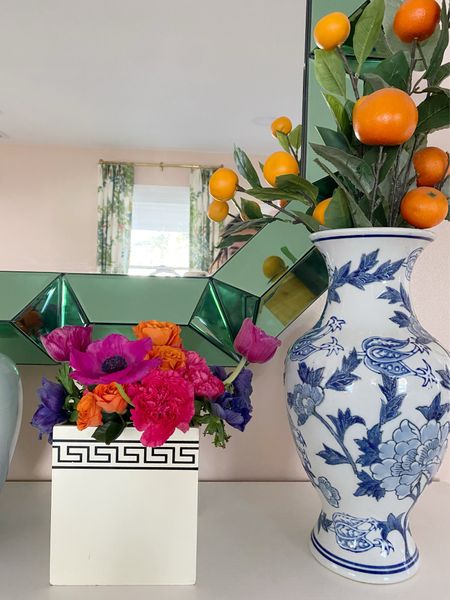 Don’t bypass those tissue box covers you see when you are shopping! They can easily be turned into a vase with one of your drinking glasses! Who doesn’t love multi-purpose decor! 

#LTKhome