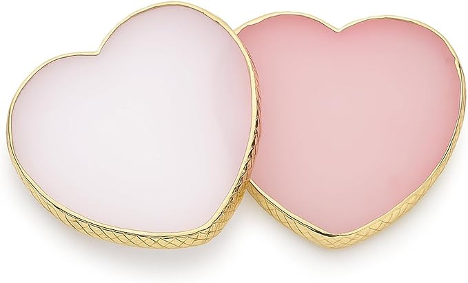 SUMAJU 2 Pcs Resin Pink Nail Art Palette, Nail Art Painting Gel Palette Gold Edge Color Makeup Di... | Amazon (US)