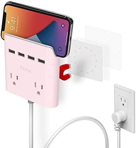 Amazon.com: iHome Power Reach Multi-Plug Outlet Extender and Splitter, Fast Charging Portable Pow... | Amazon (US)