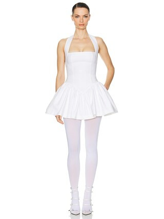 Faille Halter Mini Dress | FWRD 