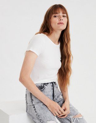 AE Ribbed Baby T-Shirt | American Eagle Outfitters (US & CA)