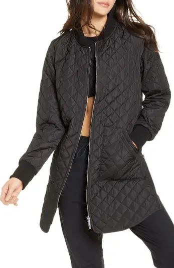 Longline Quilted Bomber Jacket | Nordstrom