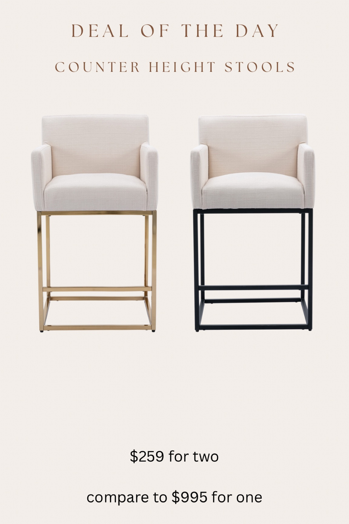 RH inspired counter stools! Such a great price 

#LTKhome #LTKsalealert