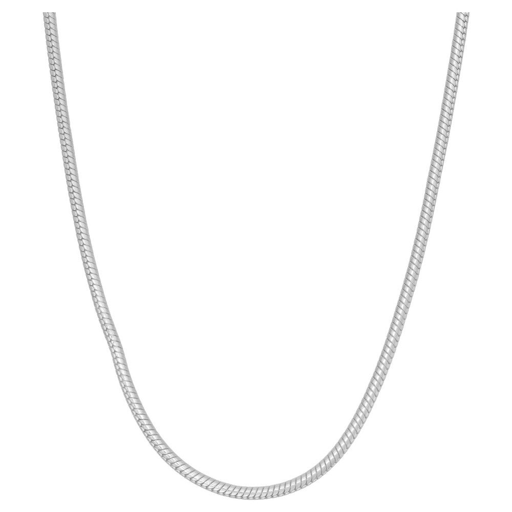 Tiara Sterling Silver 16"" Round Snake Chain Necklace | Target