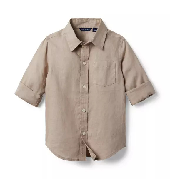 Linen Roll-Cuff Shirt | Janie and Jack