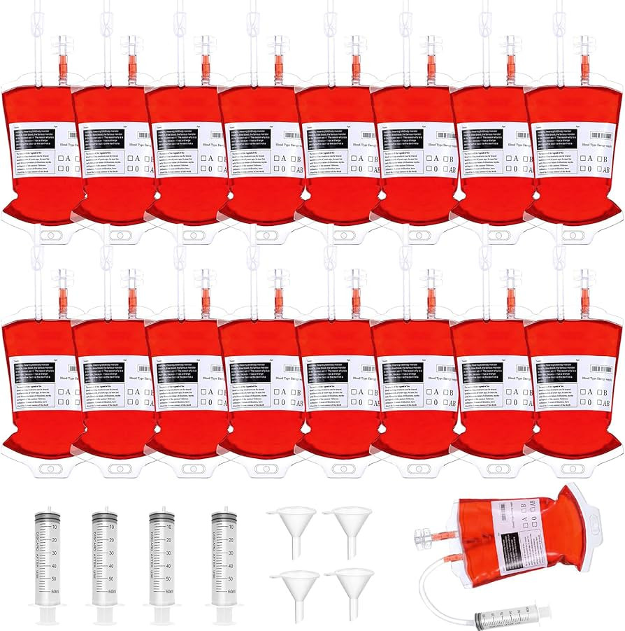 SINGOMON 16PCS Halloween Drink Containers Party Bags with Mini Funnels Drink Pouches for Hallowee... | Amazon (CA)