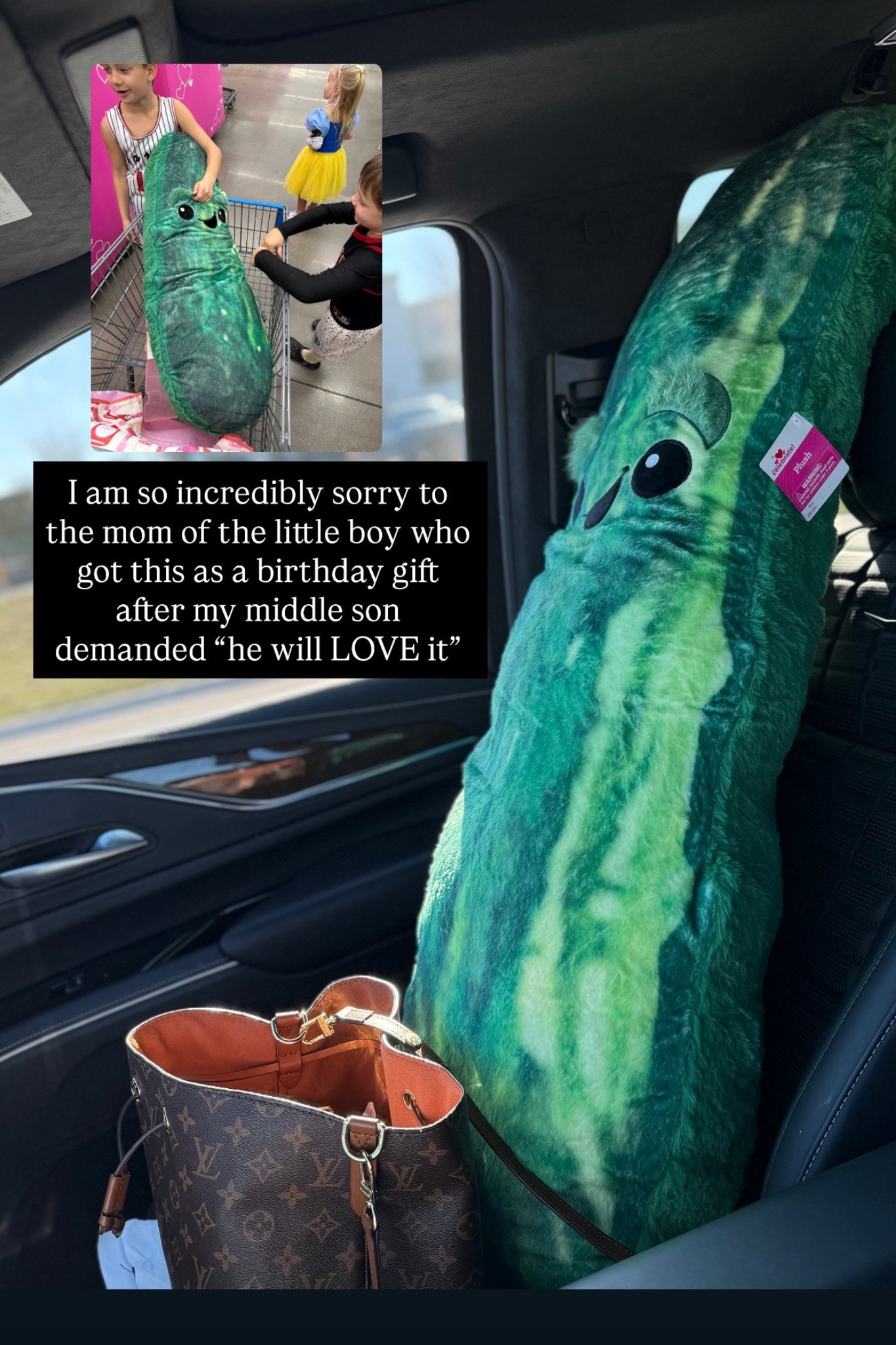 I owe an apology… but also this kid will be THRILLED 😂
This giant pickle plush from Walmart might be the most unhinged (and hilarious) kids’ birthday gift idea. My middle son insisted “he will LOVE it” and honestly… he’s probably right.

If you need a gift that kids will scream over, remember forever, and immediately drag around the house—this is it.

✨ Giant plush = instant WOW
✨ Hilarious + memorable
✨ Perfect for kids who love silly gifts
✨ Affordable Walmart find



#LTKFinds #WalmartFinds #KidsGiftIdeas #BirthdayGiftIdeas #MomLife #FunnyGifts #WalmartStyle

#LTKBaby #LTKmomlife #LTKKids