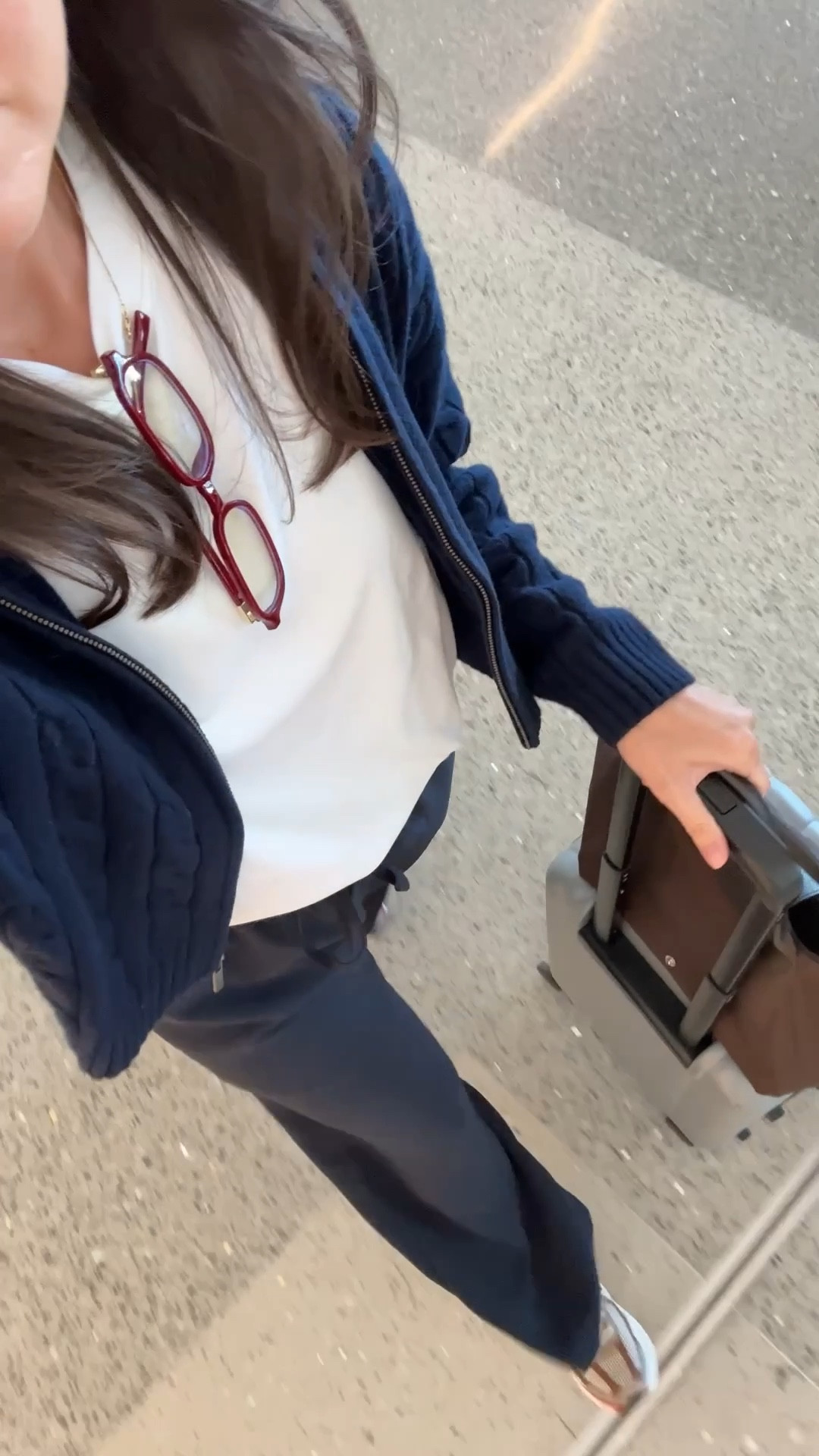 Travel outfit! I’m 5’7” wearing a size 2/25 in the pants, small in the top and sweater  

#LTKSeasonal #LTKTravel #LTKStyleTip