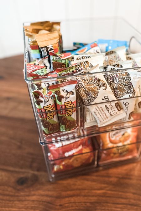 The Home Edit 8 piece set from @walmart is the best way I’ve found to keep kids’ snacks nice and organized.

I used the smaller bins inside the bigger stacking bins to create separation and then stacked the bins on top of each other. These work great placed inside a deep drawer too!

#snackorganization #drawerorganizer #kitchenorganization #pantryorganization #organizedmom #pantry #snackstorage #walmartfinds #walmart #thehomeedit #organizingbins

#LTKhome