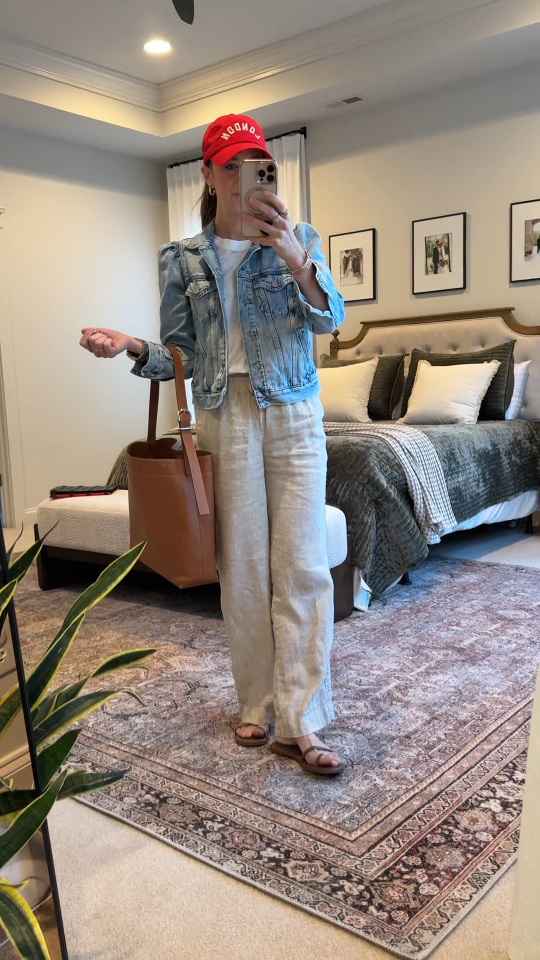 Linen pants outfit for everyday mom life 🤍
These are the Quince linen pants in XS with a 30” inseam — easy, breathable, and actually work for petite height without feeling overwhelming.

I kept it simple with a boyfriend tee and a slightly oversized denim jacket (sized up one) for layering. This is one of those neutral capsule outfits that works for school drop-off, errands, or casual days when you still want to feel put together.

Finished with easy sandals (true to size) and a classic tote.

Use code INFG-26LINENANDLIGHTCO10 for Quince pieces.

#LTKootd #LTKSeasonal #LTKmomlife