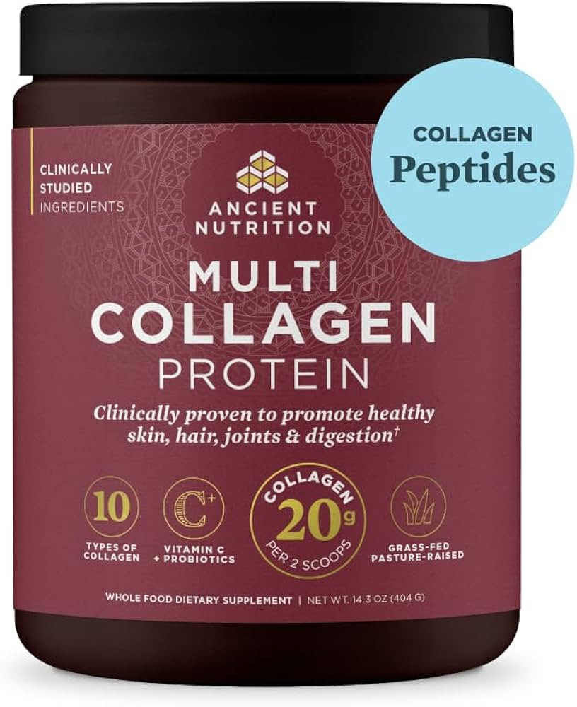 Ancient Nutrition Collagen Powder Protein with Probiotics, Multi Collagen Protein with Vitamin C,... | Amazon (US)