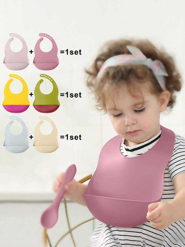 £2.83£4.28-33%Join & save £0.14 + reduced shippingPopLittleOne 2PCS Silicone Baby Bibs Adjusta... | SHEIN