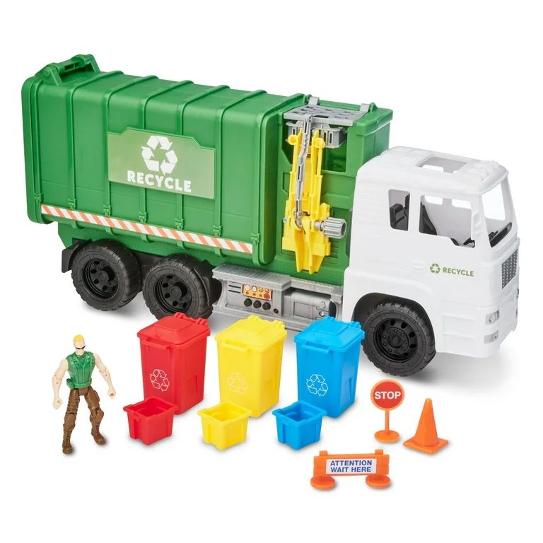 Kid Connection Recycling Truck Play Set, 11 Pieces | Walmart (US)