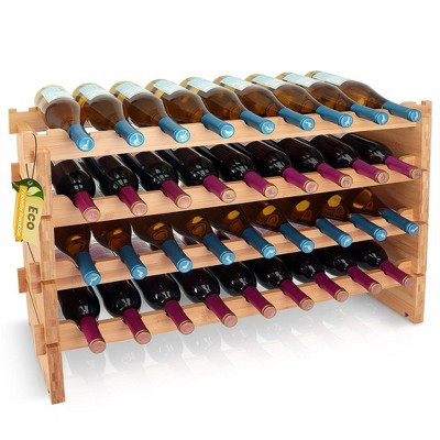 SereneLife Bamboo Stackable Wine Rack | Target