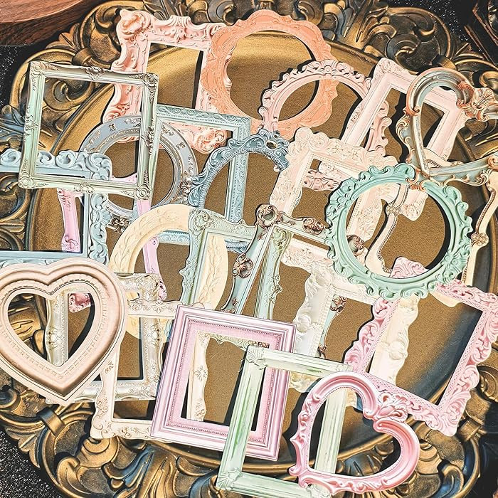 100 Pcs Vintage Frame Decorative Stickers - Scrapbooking Supplies for Planners, Wedding Albums, J... | Amazon (US)
