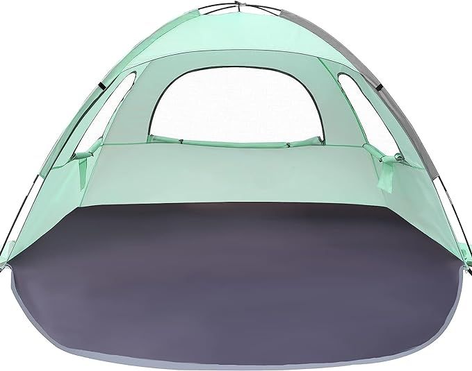 WhiteFang Beach Tent Anti-UV Portable Sun Shade Shelter for 3/4/6 Person, Extendable Floor with 3... | Amazon (US)