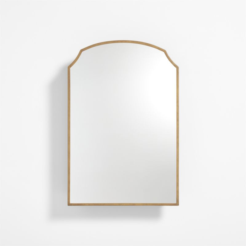 Emmy Brass Metal Medcine Cabinet Bathroom Medicine Cabinet 36.25"x24.5" | Crate & Barrel | Crate & Barrel