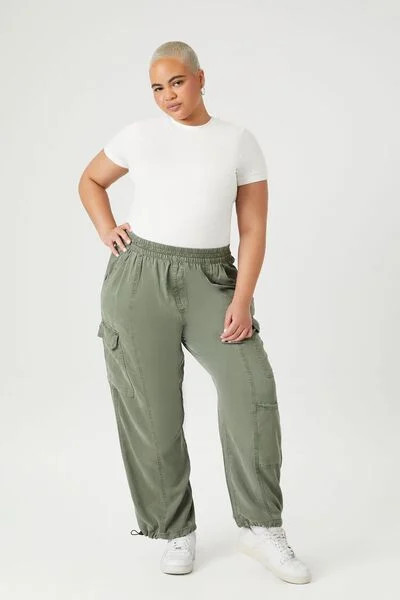 Plus Size Drawstring Cargo Joggers | Forever 21